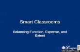 Smart Classrooms Balancing Function, Expense, and Extent.