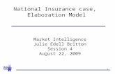 1 National Insurance case, Elaboration Model Market Intelligence Julie Edell Britton Session 4 August 22, 2009.