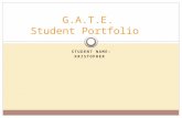 STUDENT NAME: KRISTOPHER G.A.T.E. Student Portfolio.