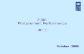 1 2008 Procurement Performance RBEC October 2008.