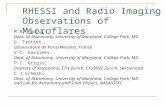RHESSI and Radio Imaging Observations of Microflares M.R. Kundu, Dept. of Astronomy, University of Maryland, College Park, MD G. Trottet, Observatoire.