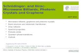 Schrödinger- and Dirac- Microwave Billiards, Photonic Crystals and Graphene Supported by DFG within SFB 634 C. Bouazza, C. Cuno, B. Dietz, T. Klaus, M.