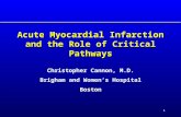 1 Acute Myocardial Infarction and the Role of Critical Pathways Christopher Cannon, M.D. Brigham and Women’s Hospital Boston.