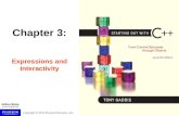 Copyright © 2012 Pearson Education, Inc. Chapter 3: Expressions and Interactivity.
