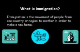 What is an immigrant? An immigrant is a person who moves from one country or region to another in order to make a new home. Picture from: .