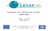 European air pollution trends 1980-2010 Leonor Tarrasón EMEP/MSC-W Workshop on Review and Assessment of European Air Pollution Policies 25-27 October 2004,