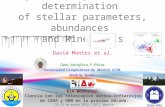 Long-term projects for the determination of stellar parameters, abundances and kinematics David Montes et al. Dpto. Astrofísica, F. Físicas Universidad.