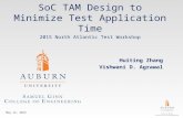 SoC TAM Design to Minimize Test Application Time Huiting Zhang Vishwani D. Agrawal May 12, 2015 2015 North Atlantic Test Workshop.