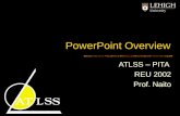 PowerPoint Overview ATLSS – PITA REU 2002 Prof. Naito.