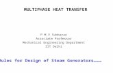 MULTIPHASE HEAT TRANSFER P M V Subbarao Associate Professor Mechanical Engineering Department IIT Delhi Rules for Design of Steam Generators………