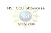 NSF CCLI Showcase SIGCSE 2008. NSF CCLI Showcase SIGCSE 2008 Thursday, 10:00 a.m. — 11:30 a.m. Project MLExAI: An Innovative Model for Teaching Core AI.
