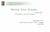 Mining Data Streams Challenges, Techniques, and Future Work Ruoming Jin Joint work with Prof. Gagan Agrawal.