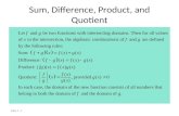 Slide 1- 1 Sum, Difference, Product, and Quotient.