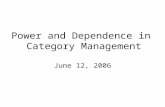 Power and Dependence in Category Management June 12, 2006.