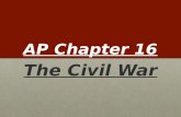 AP Chapter 16 The Civil War. Mobilizing for War Both sides blamed each other for starting the war and both thought it would be a quick easy victoryBoth.