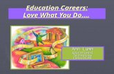 Education Careers: Love What You Do…. Ann Lumm Educational Technology Consultant.
