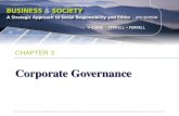 CHAPTER 3 Corporate Governance. Chapter Objectives To define corporate governance To describe the history and practice of corporate governance To examine.