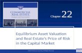 ©2014 OnCourse Learning. All Rights Reserved. CHAPTER 22 Chapter 22 Equilibrium Asset Valuation and Real Estate’s Price of Risk in the Capital Market SLIDE.
