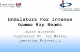 Undulators For Intense Gamma Ray Beams Ayash Alrashdi Supervisor Dr. Ian Bailey Lancaster University.