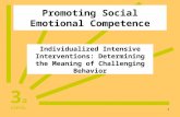 1 Promoting Social Emotional Competence Individualized Intensive Interventions: Determining the Meaning of Challenging Behavior CSEFEL 3a3a.