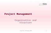 1 © The Delos Partnership 2004 Project Management Organisation and Structure.