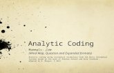 Analytic Coding Mammals: Cow (Mind Map, Question and Expanded formats) Analytic coding using conceptual vocabulary from the Basic Conceptual Systems based.