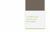 Juvenile Justice Post-Reading. Thinking Critically Jigsaw  In your group, answer the questions about the traditional rhetorical appeals that the authors.