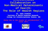 Intersectoral Collaboration on Non-Medical Determinants of Health: The Role of Health Regions in Canada Dr. James Frankish Institute of Health Promotion.