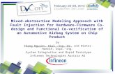 Mixed-abstraction Modeling Approach with Fault Injection for Hardware-Firmware Co-design and Functional Co-verification of an Automotive Airbag System.