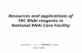 Lecturer: 林志隆 ( IMB&RNAi Core) 04/13/2010 Resources and applications of TRC RNAi reagents in National RNAi Core Facility.