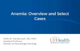 Anemia: Overview and Select Cases Molly W. Mandernach, MD, MPH Assistant Professor Division of Hematology/Oncology.