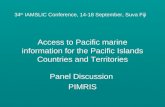 34 th IAMSLIC Conference, 14-18 September, Suva Fiji Access to Pacific marine information for the Pacific Islands Countries and Territories Panel Discussion.