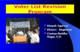 Voter List Revision Program Deepak Agarwal District Magistrate Gautam Buddha Nagar, U.P.