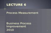 1 LECTURE 6 Process Measurement Business Process Improvement 2010.