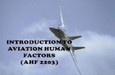 Lesson Timeline AHF 2203 – Aviation Human Factors  24 Credit hours per semester Class duration: (4 hrs /week)  Week 1-3: Lecture  Week 4: Mid term.