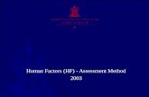 Human Factors (HF) - Assessment Method 2003. Agenda What is Human Factors? Why do we need HF-Assessment Method ? What is the HF-Assessment Method ? Why.