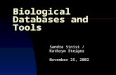 Biological Databases and Tools Sandra Sinisi / Kathryn Steiger November 25, 2002.