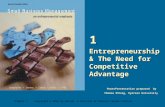 Chapter 1Copyright © 2003 by Nelson, a division of Thomson Canada Limited. PowerPresentation prepared by Thomas M c Kaig, Ryerson University Entrepreneurship.