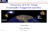 1/20 G070808-00-Z Zsuzsa Márka for the LSC/Virgo Overview of LSC-Virgo Externally-Triggered searches GWDAW-12, Boston Swift/ HETE-2/ IPN/ INTEGRAL RXTE/RHESSI.