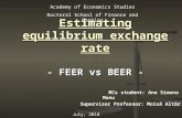 Estimating equilibrium exchange rate - FEER vs BEER - MCs student: Ana Simona Manu Supervisor Professor: Moisă Altăr July, 2010 Academy of Economics Studies.