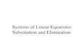 Systems of Linear Equations: Substitution and Elimination.