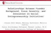 Relationships Between Founder Background, Issue Severity, and Innovation in Social Entrepreneurship Initiatives Steven Dell’Amore; Mallory Rothstein; Melissa.