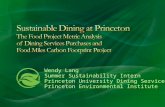 Wendy Lang Summer Sustainability Intern Princeton University Dining Services Princeton Environmental Institute.