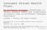 Consumer Driven Health Plans: Do Different Economic Incentives in Theory between CDHPs and Traditional Insurance Lead to Different Consumer Practices?