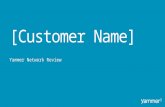 [Customer Name] Yammer Network Review. Background Original vision, success strategy and milestones Growth & Engagement Network performance and activity.