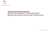 Slides current until 2008 Pharmacological management Blood glucose-lowering medicines.