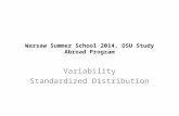 Warsaw Summer School 2014, OSU Study Abroad Program Variability Standardized Distribution.