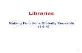 Libraries Making Functions Globally Reusable (§ 6.4) 1.