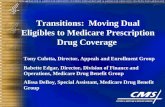 Transitions: Moving Dual Eligibles to Medicare Prescription Drug Coverage Tony Culotta, Director, Appeals and Enrollment Group Babette Edgar, Director,