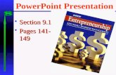 PowerPoint Presentation  Section 9.1  Pages 141- 149.